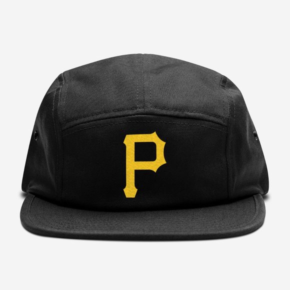 Other - NEW Pittsburgh Pirates P Logo 5 Panel Camper Strapback Hat BLACK